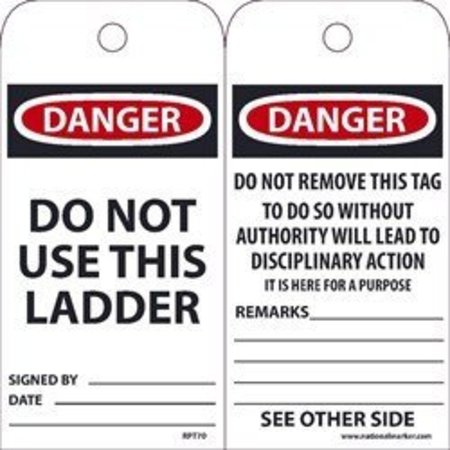 NMC TAGS, DANGER DO NOT USE THIS RPT70